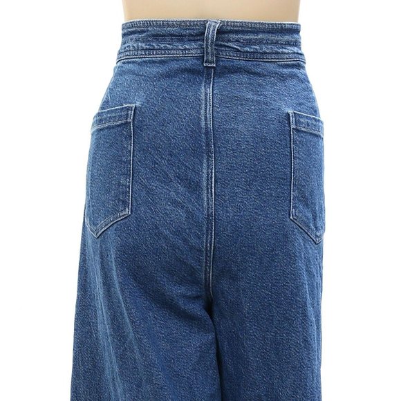 Apiece Apart Merinda Denim Pants Jeans Wide Leg High Waisted XXL NEW - Picture 10 of 10